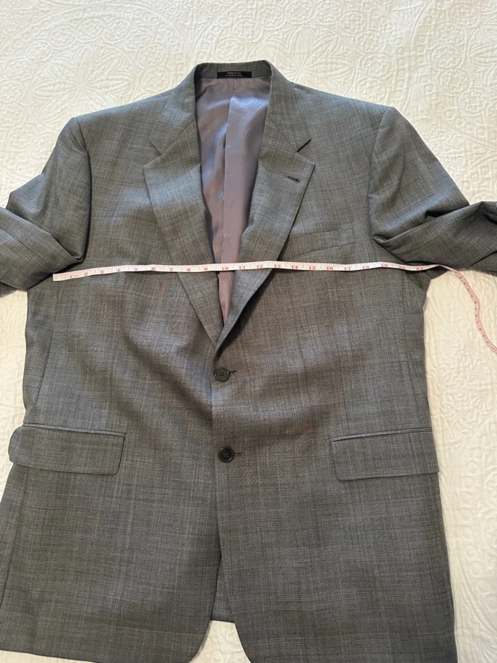 Hart Schaffner Marx Men's Light Gray Two-Button Suit Jacket - Picture 7 of 16